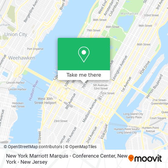 Mapa de New York Marriott Marquis - Conference Center