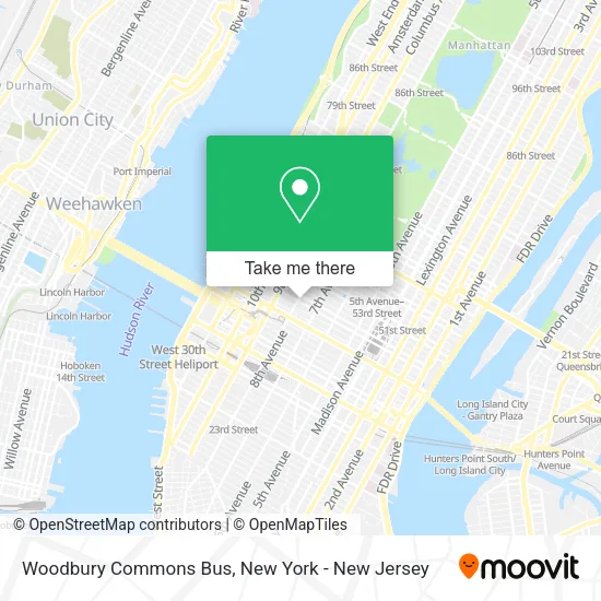 Woodbury Commons Bus map