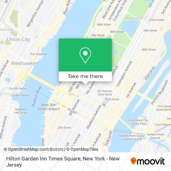 Mapa de Hilton Garden Inn Times Square