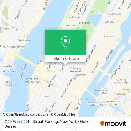 250 West 50th Street Parking map