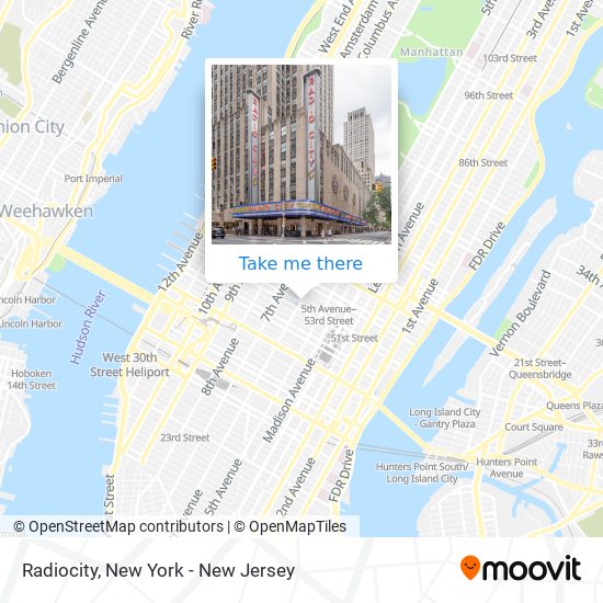 How to get to Radiocity in Manhattan by Subway, Bus or Train?