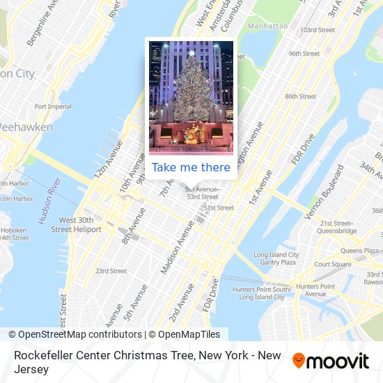 Mapa de Rockefeller Center Christmas Tree
