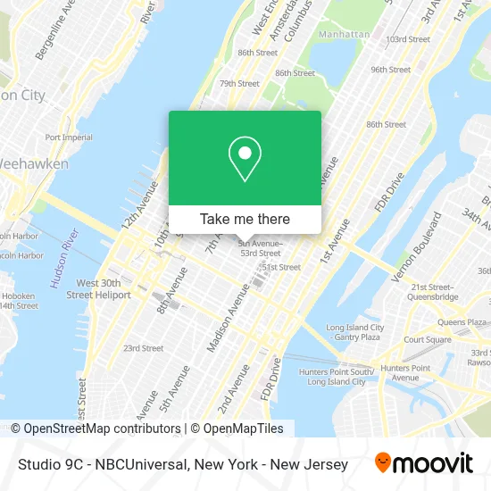 Studio 9C - NBCUniversal map