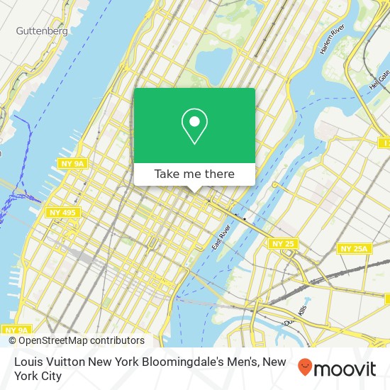 Louis Vuitton New York Bloomingdale's Men's map