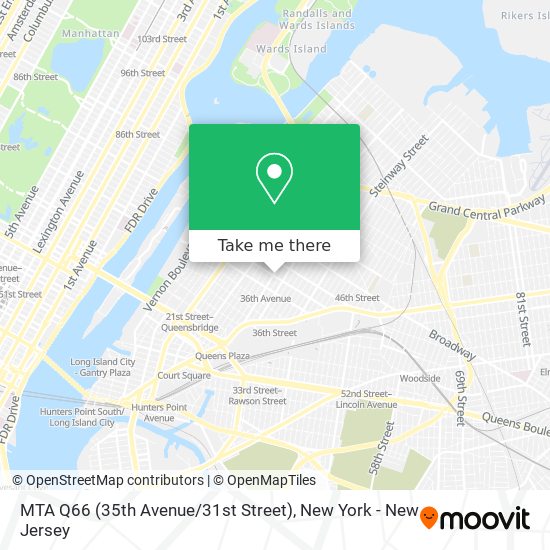 Mapa de MTA Q66 (35th Avenue / 31st Street)