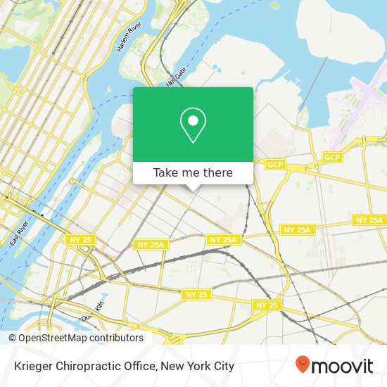 Krieger Chiropractic Office map
