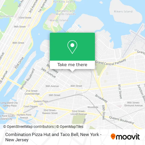 Combination Pizza Hut and Taco Bell map