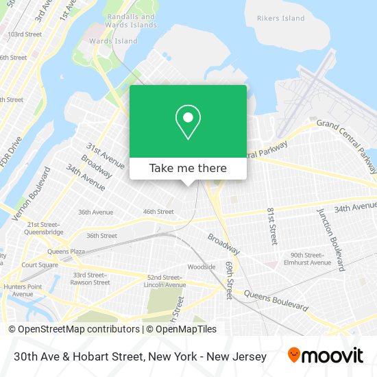 30th Ave & Hobart Street map