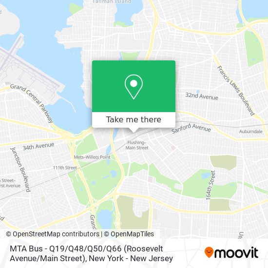 Mapa de MTA Bus - Q19 / Q48 / Q50 / Q66 (Roosevelt Avenue / Main Street)