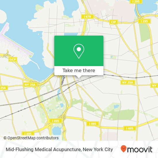 Mapa de Mid-Flushing Medical Acupuncture