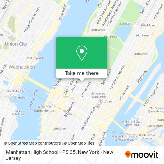 Manhattan High School - PS 35 map