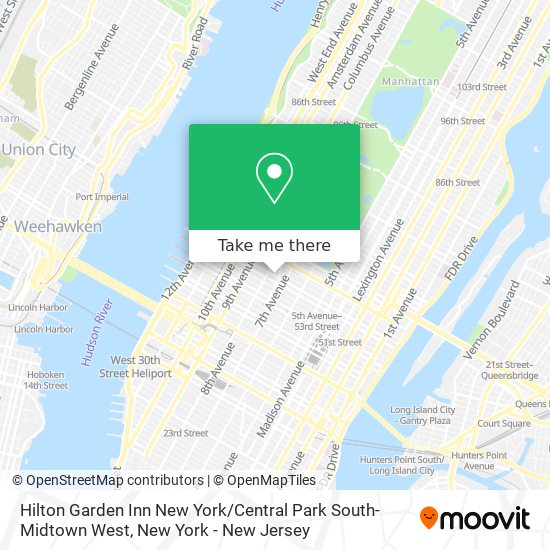 Hilton Garden Inn New York / Central Park South-Midtown West map