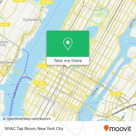 NYAC Tap Room map