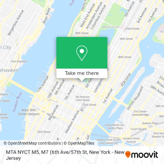 MTA NYCT M5, M7 map