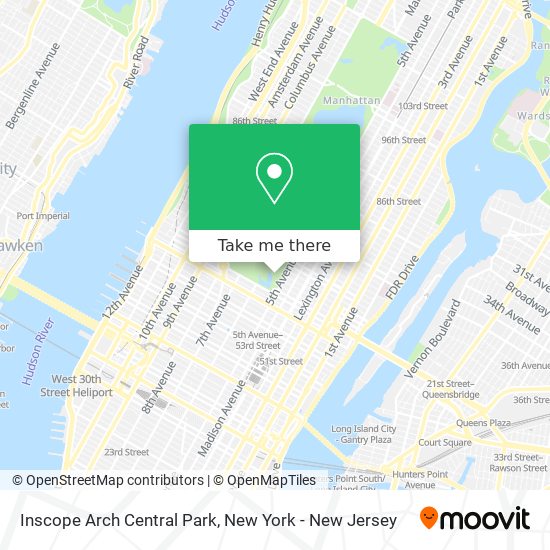 Mapa de Inscope Arch Central Park