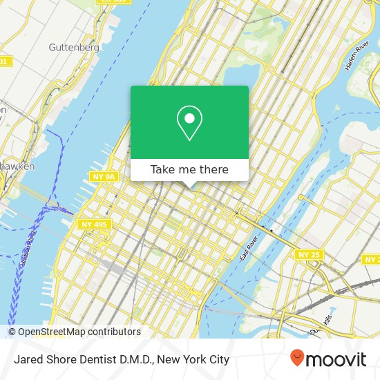 Jared Shore Dentist  D.M.D. map