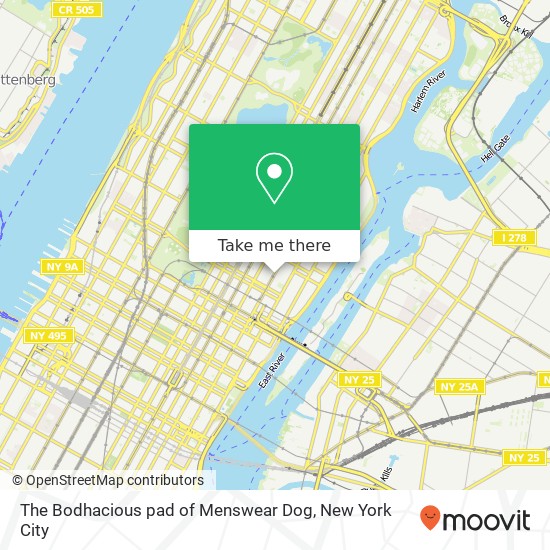 Mapa de The Bodhacious pad of Menswear Dog