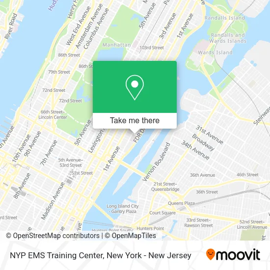 NYP EMS Training Center map