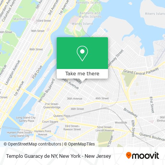Templo Guaracy de NY map