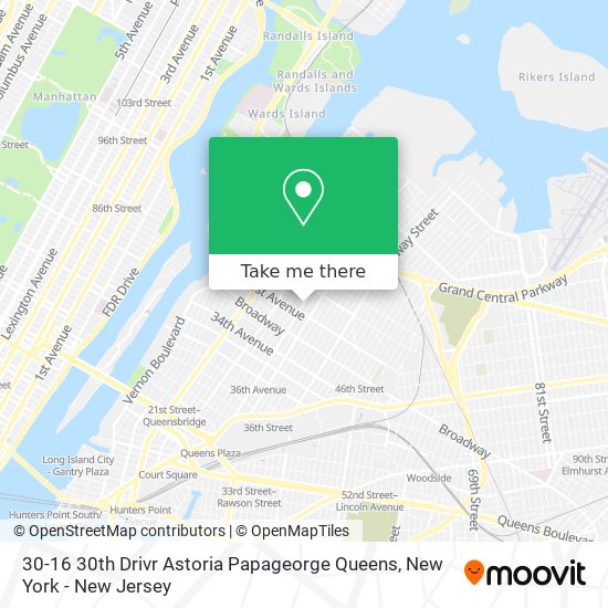 30-16 30th Drivr Astoria Papageorge Queens map