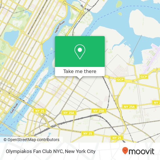 Olympiakos Fan Club NYC map