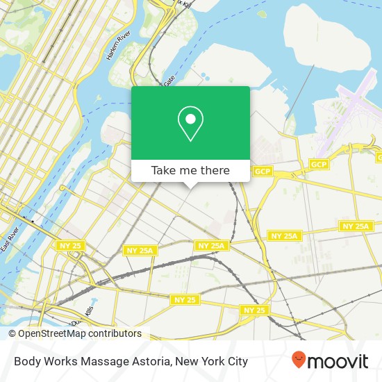 Mapa de Body Works Massage Astoria