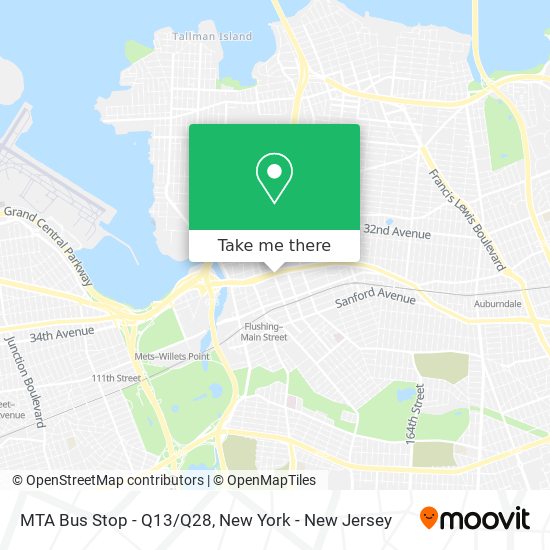 MTA Bus Stop - Q13/Q28 map