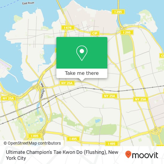 Mapa de Ultimate Champion's Tae Kwon Do (Flushing)