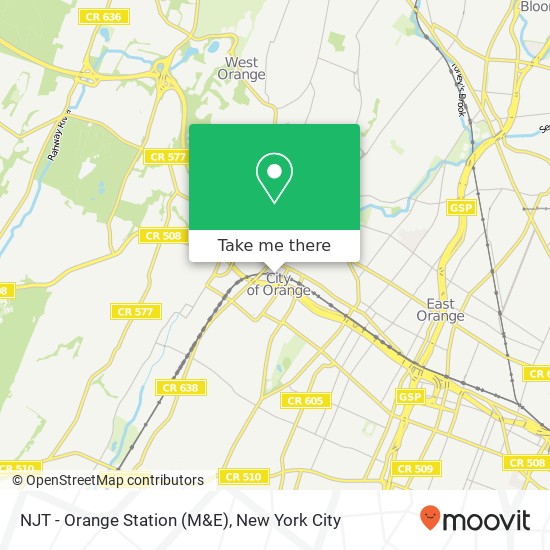 Mapa de NJT - Orange Station (M&E)