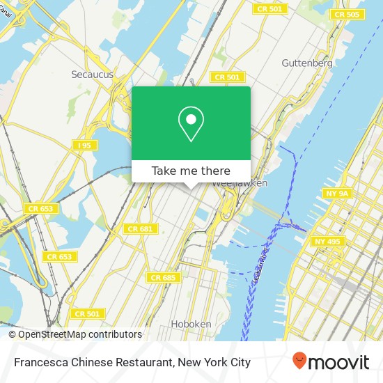 Mapa de Francesca Chinese Restaurant