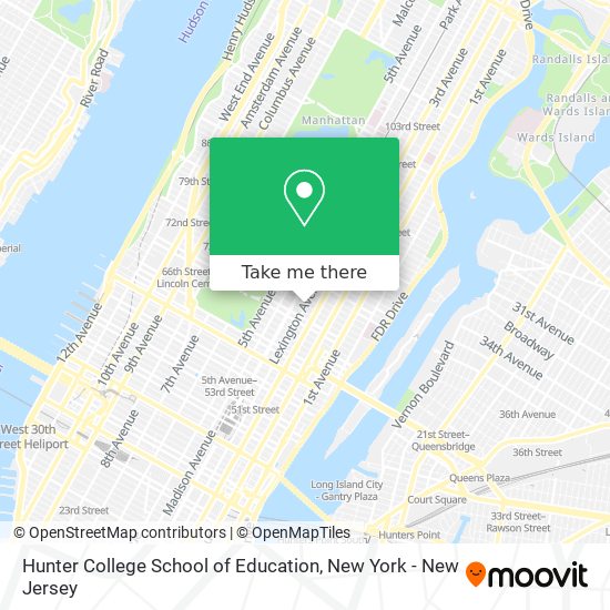 Mapa de Hunter College School of Education