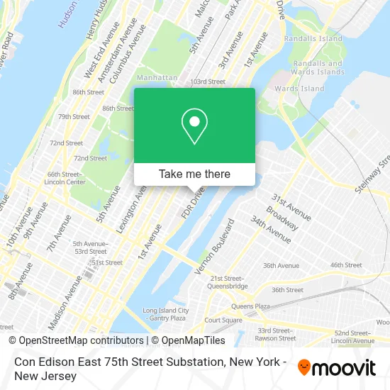 Con Edison East 75th Street Substation map