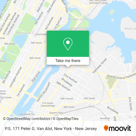 P.S. 171 Peter G. Van Alst map