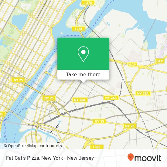 Mapa de Fat Cat's Pizza