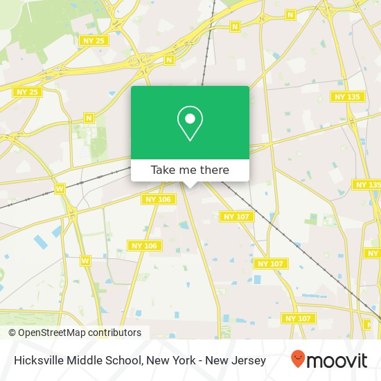 Mapa de Hicksville Middle School