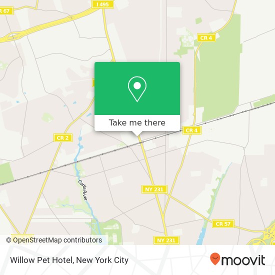Mapa de Willow Pet Hotel