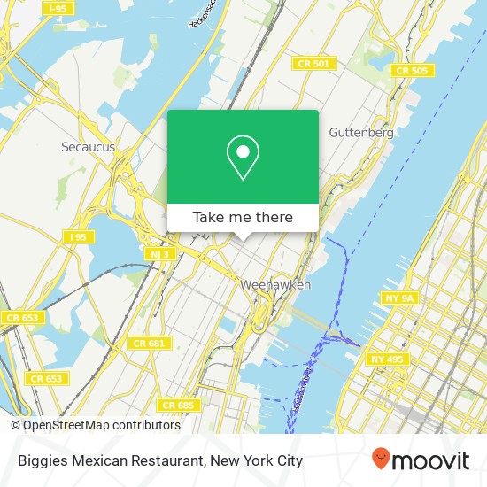 Mapa de Biggies Mexican Restaurant