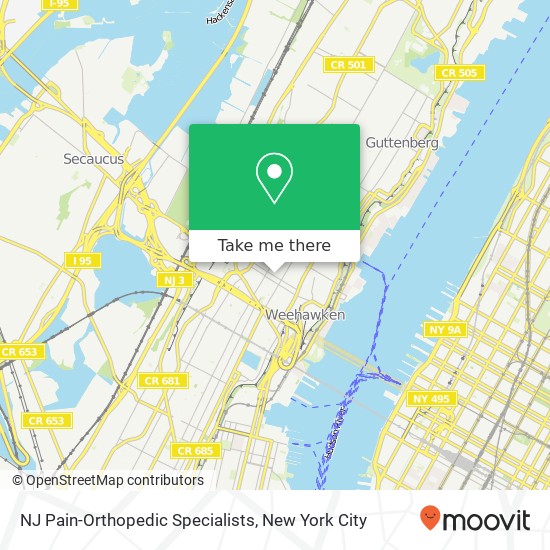 NJ Pain-Orthopedic Specialists map