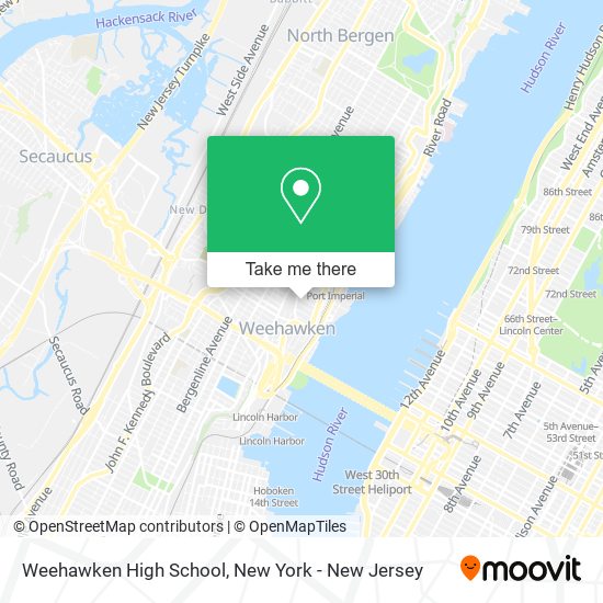 Mapa de Weehawken High School