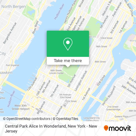 Mapa de Central Park Alice In Wonderland