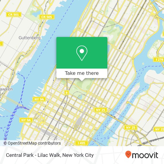 Central Park - Lilac Walk map