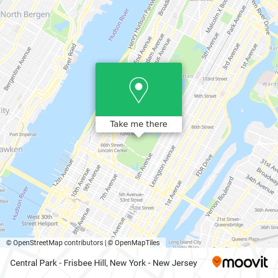 Mapa de Central Park - Frisbee Hill