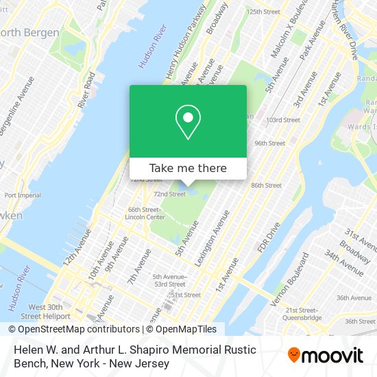 Helen W. and Arthur L. Shapiro Memorial Rustic Bench map