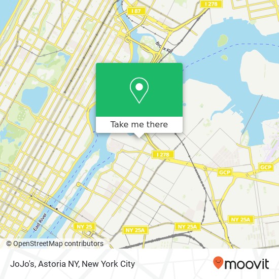 JoJo's, Astoria NY map