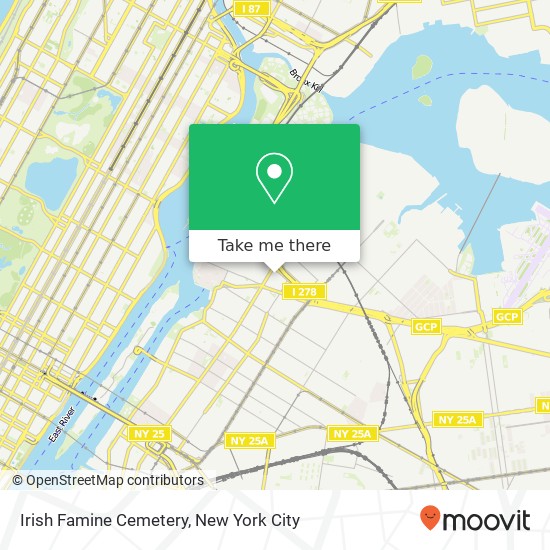 Mapa de Irish Famine Cemetery