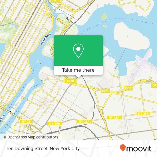 Mapa de Ten Downing Street