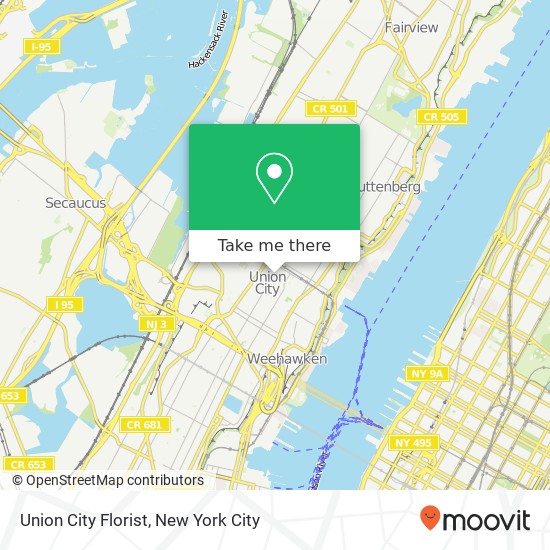 Union City Florist map