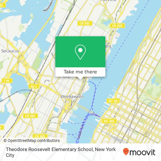 Theodore Roosevelt Elementary School map
