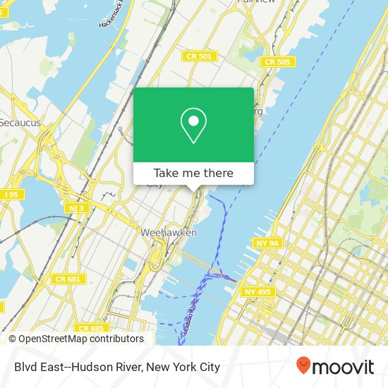 Blvd East--Hudson River map