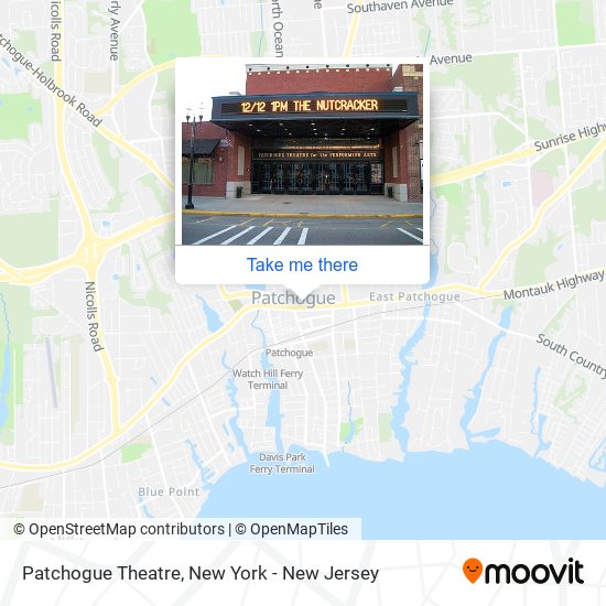 Mapa de Patchogue Theatre